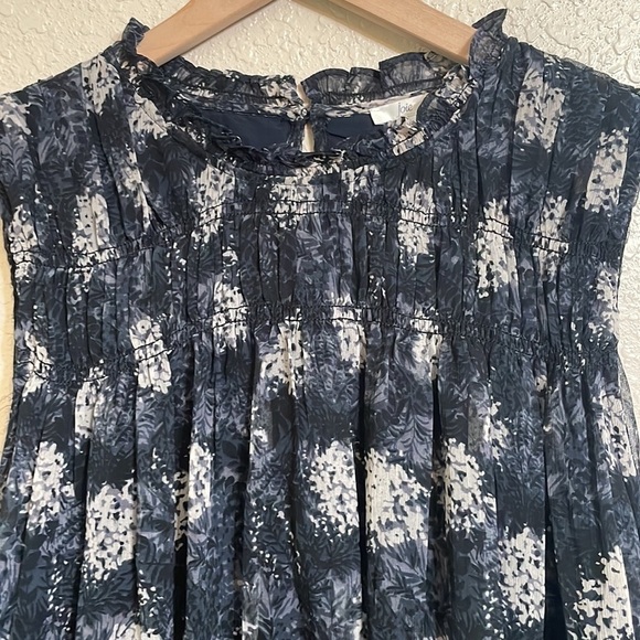 Joie Blue and Cream Halter Sundress Mini - Picture 4 of 9